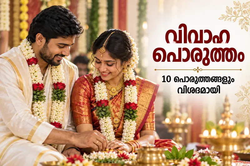 വിവാഹ പൊരുത്തം: 10 പൊരുത്തങ്ങളും ചൊവ്വാ ദോഷവും വിശദമായി